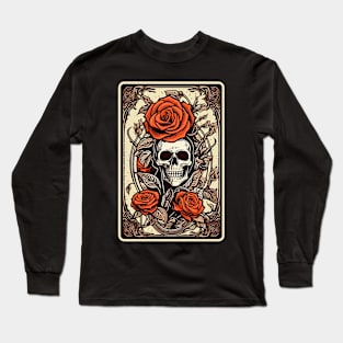 Rose Tarot Card Reader Astrology Occult Long Sleeve T-Shirt